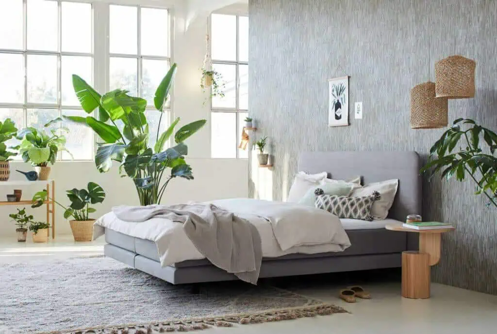 Isabelle by BICO Boxsprinbett Matratze Dream TFK mit Decke und Kissen im Schlafzimmer eingerichtet