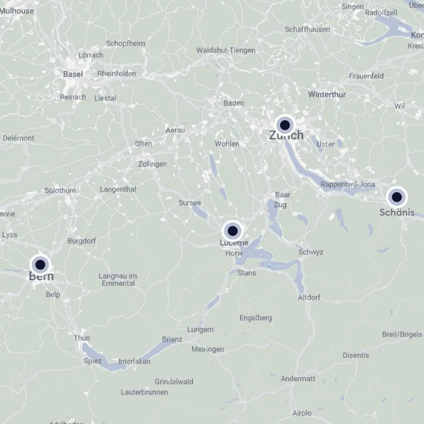 Karte BICO Showrooms