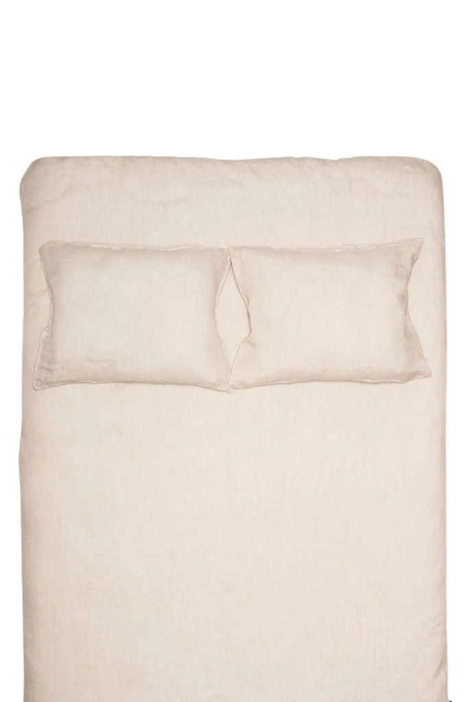 ZigZag Bezug Leinen Stonewash